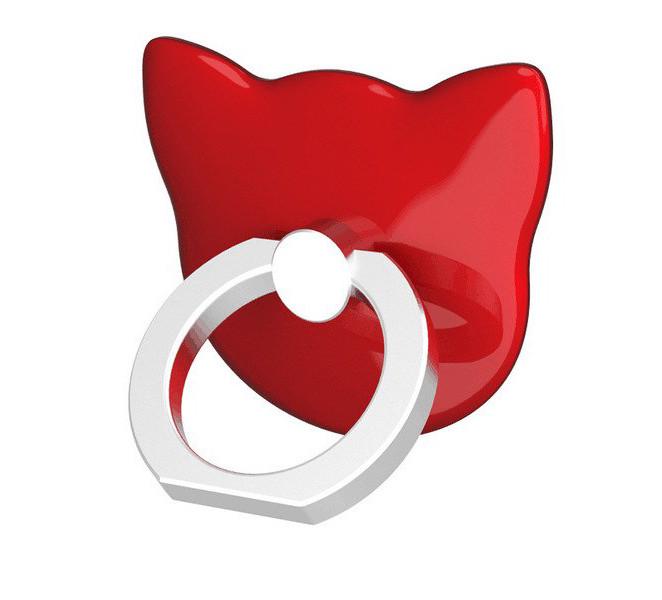 Кільце-тримач для телефону Cartoon Сat Червоний