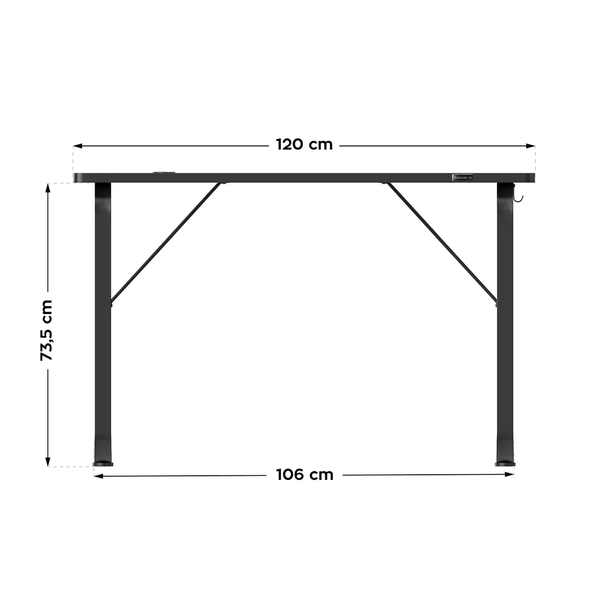 Компьютерный стол Huzaro HERO 1,5 Black (HERO 1.5 BLACK) - фото 8 Компьютерный стол Huzaro HERO 1,5 Black (HERO 1.5 BLACK) - фото 8