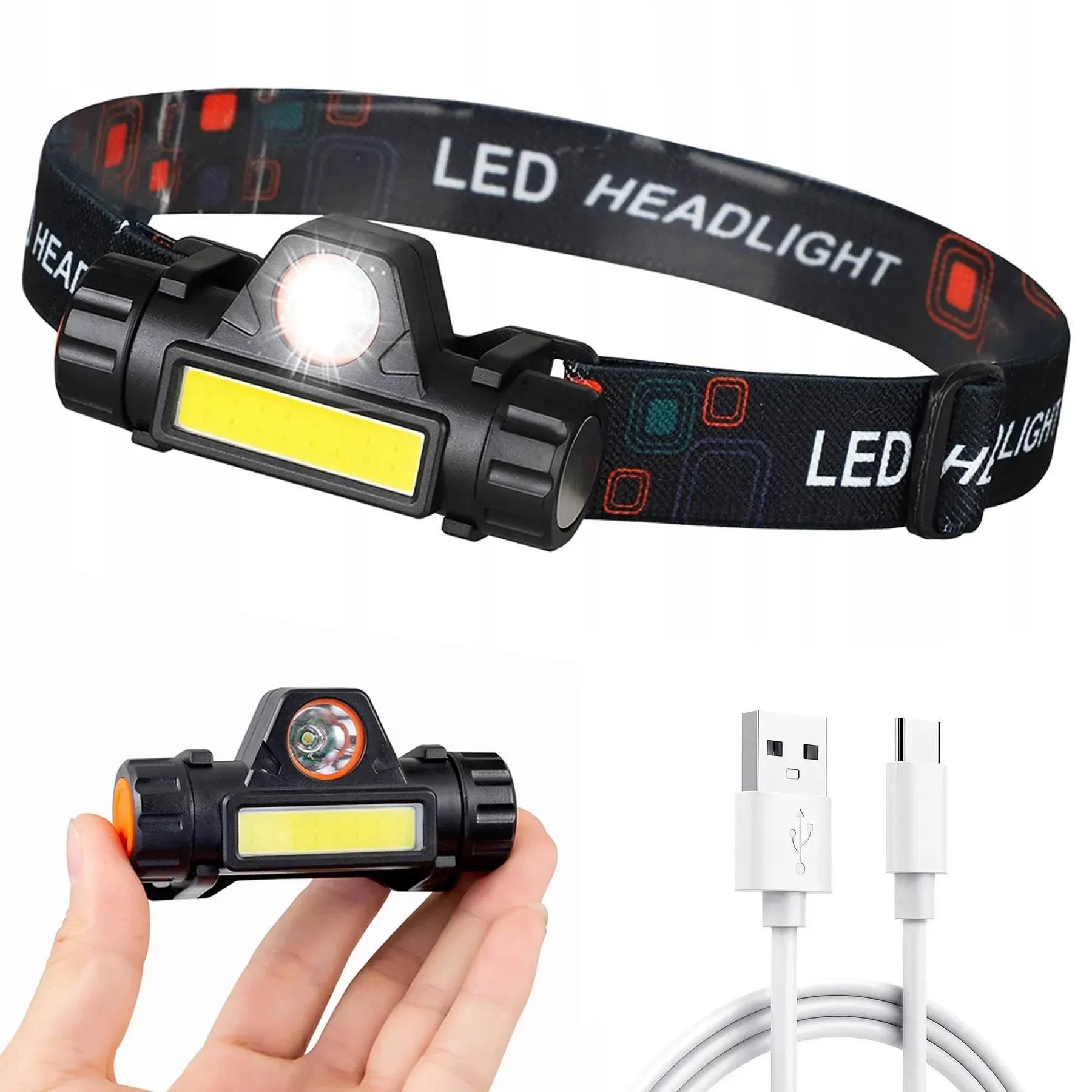 Фонарь налобный BL-8101 XPE+COB с магнитным креплением (234562554) - фото 2 Фонарь налобный BL-8101 XPE+COB с магнитным креплением (234562554) - фото 2