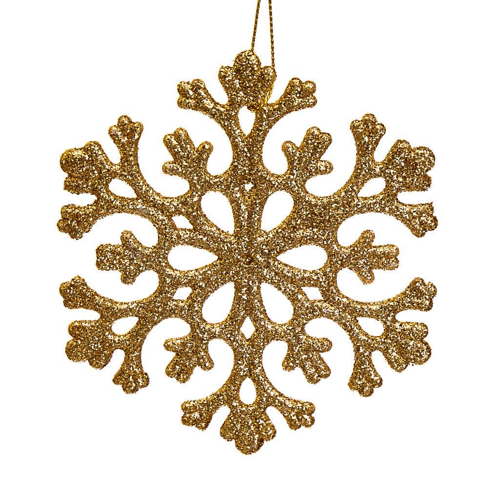 Подвеска новогодняя Elisey Снежинка сказочная Золотой (020NZ)