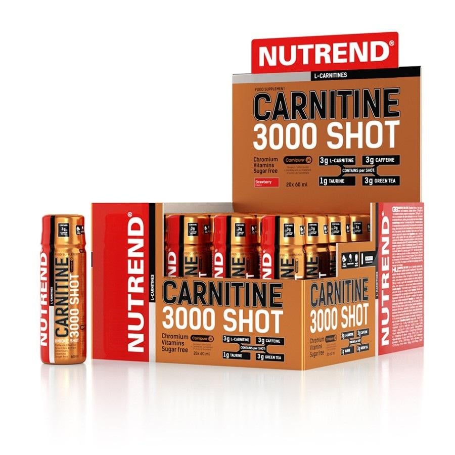 Жиросжигатель для спорта NUTREND Carnitine Strawberry 20 шт. 60 мл (000013688)