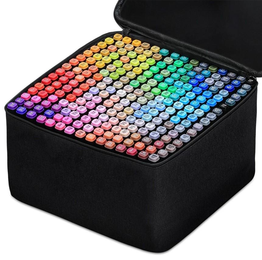 Набір скетч-маркерів двосторонніх YULIN в чохлі 262 шт. (MX-00007830) - фото 1