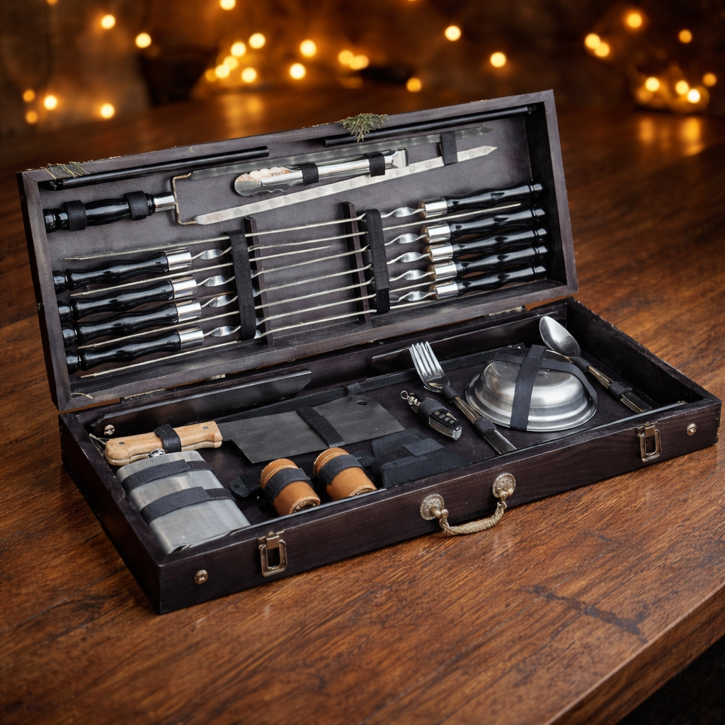 Набор подарков Jooki Пикник кейс-столик Черный