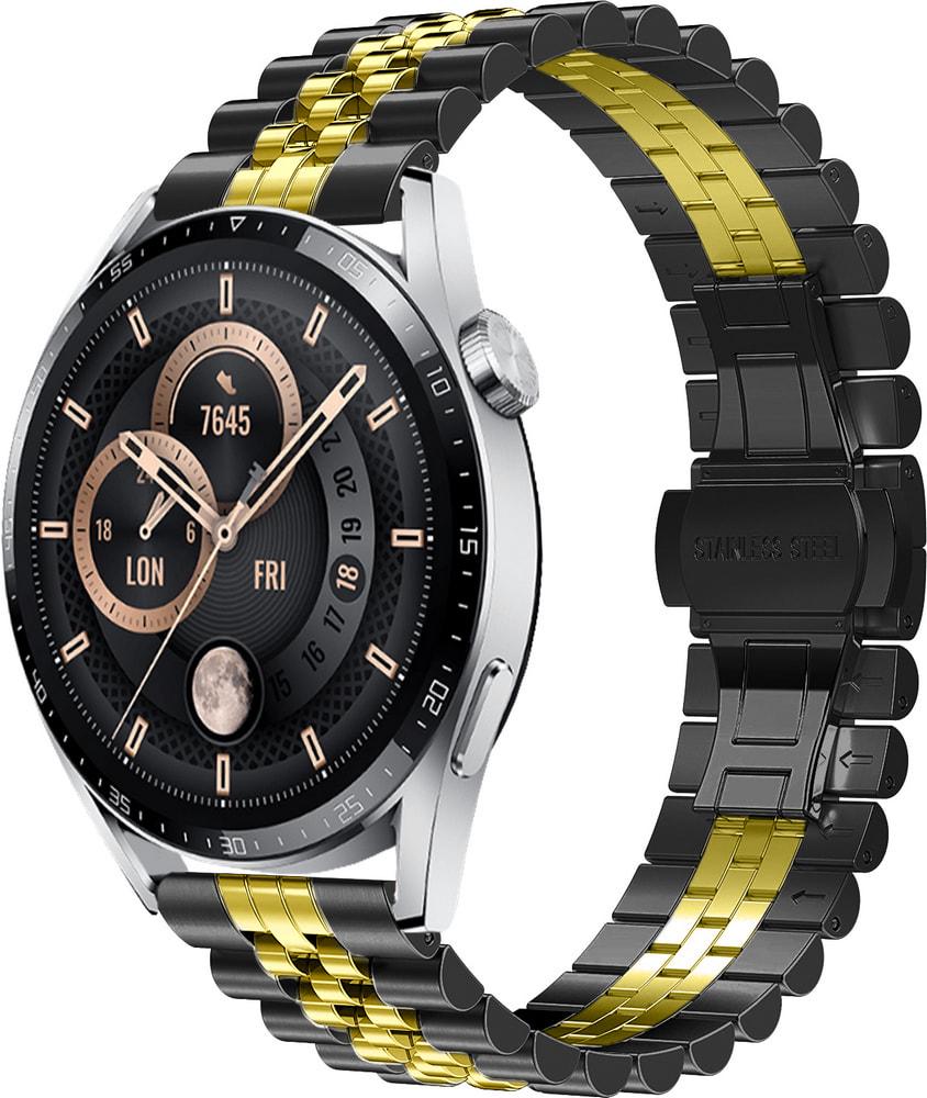 Браслет металевий Stech Line для Huawei Watch GT3 46 мм Black Gold (29144-02)