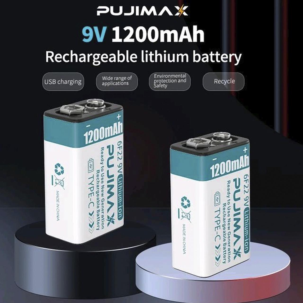 Крона акумулятор Pujimax Li-ion TYPE-C 1200 мАг 9V 2 шт. (1801299) - фото 4 Крона акумулятор Pujimax Li-ion TYPE-C 1200 мАг 9V 2 шт. (1801299) - фото 4