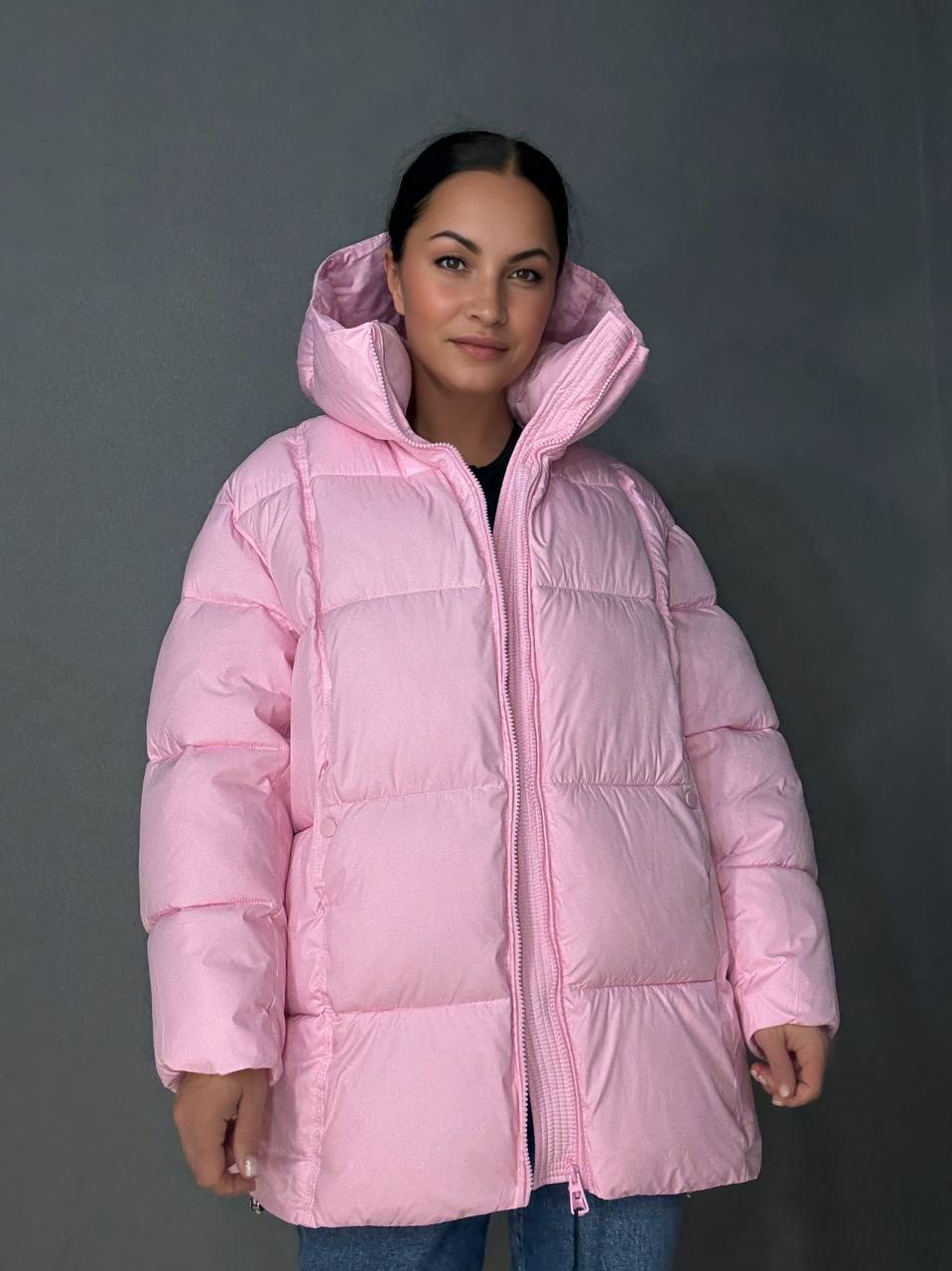 Куртка жіноча LADY YEP 10036 парка пуфер оверсайз з капюшоном р. 42 Рожевий (5577) Куртка жіноча LADY YEP 10036 парка пуфер оверсайз з капюшоном р. 42 Рожевий (5577)