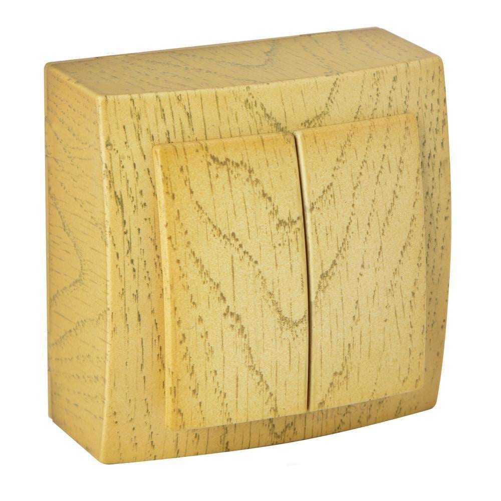 Выключатель двухклавишный Nilson Themis Клен (26281003)