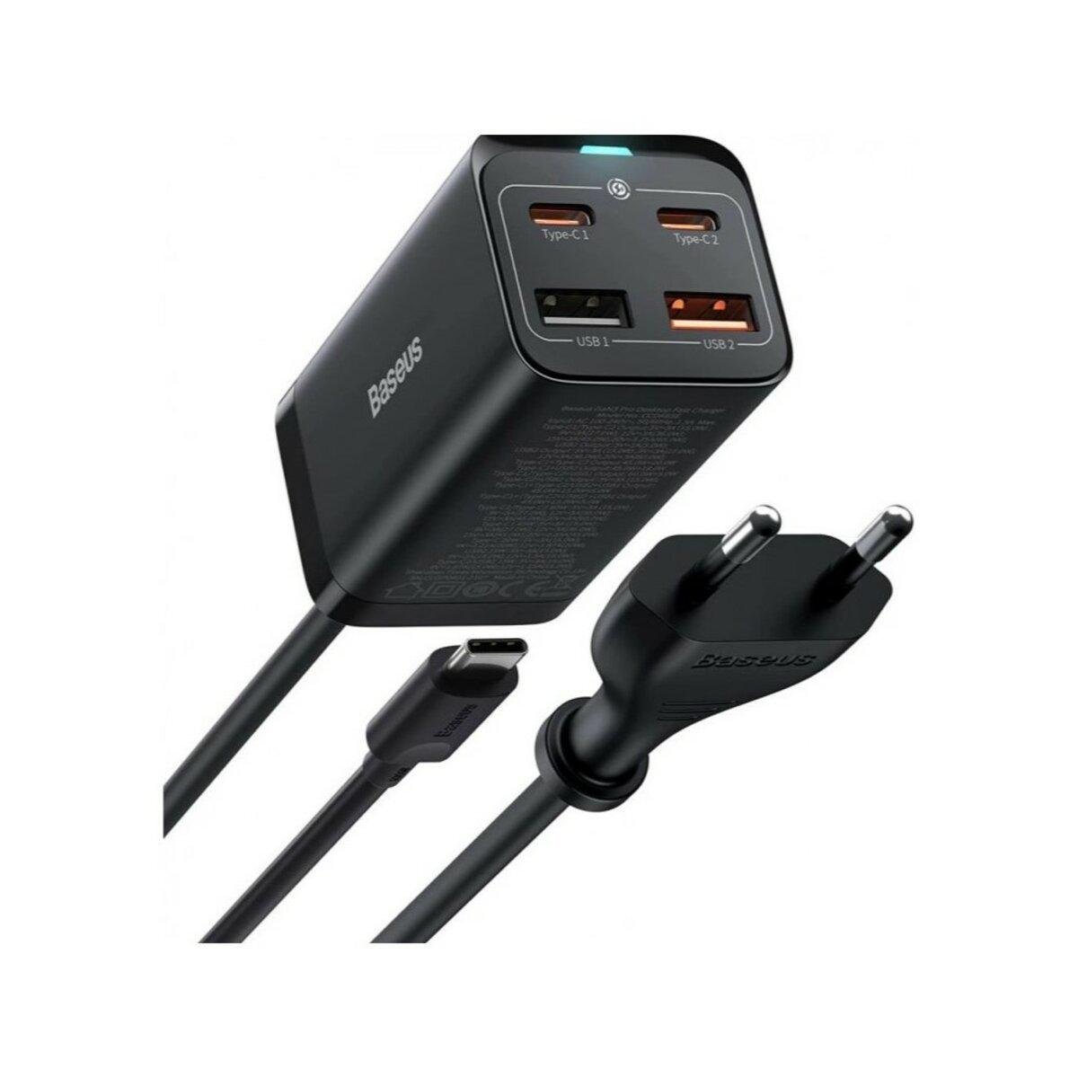 Зарядное устройство сетевое Baseus CCGP000101 GaN3 Pro Desktop Fast Charger 100W EU Black (11011794)