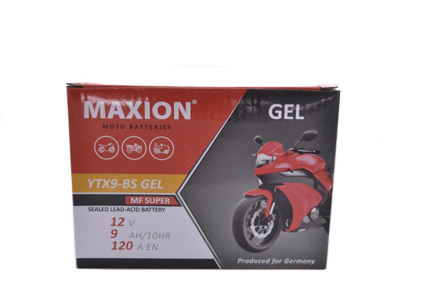 Мото аккумулятор MAXION GEL 6СТ-9Ah Аз 12В 120А EN YTX9-BS (29912) - фото 2 Мото аккумулятор MAXION GEL 6СТ-9Ah Аз 12В 120А EN YTX9-BS (29912) - фото 2