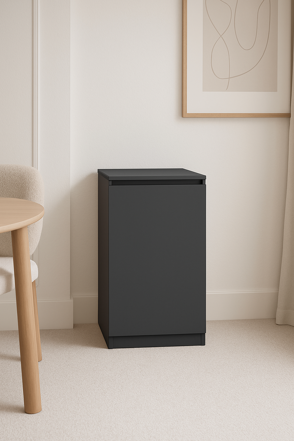 Тумба приліжкова MEBEX 40х40х77,4 см Сірий темний (VS3D400DG) - фото 1 Тумба приліжкова MEBEX 40х40х77,4 см Сірий темний (VS3D400DG) - фото 1