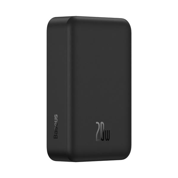 Павербанк з бездротовою зарядкою BASEUS Magnetic Mini Wireless Fast Charge Qi 15 W 2в1 20000 mAh 20 W 2,4 A QC3.0+PD3.0 Black (PPCX150001) - фото 1