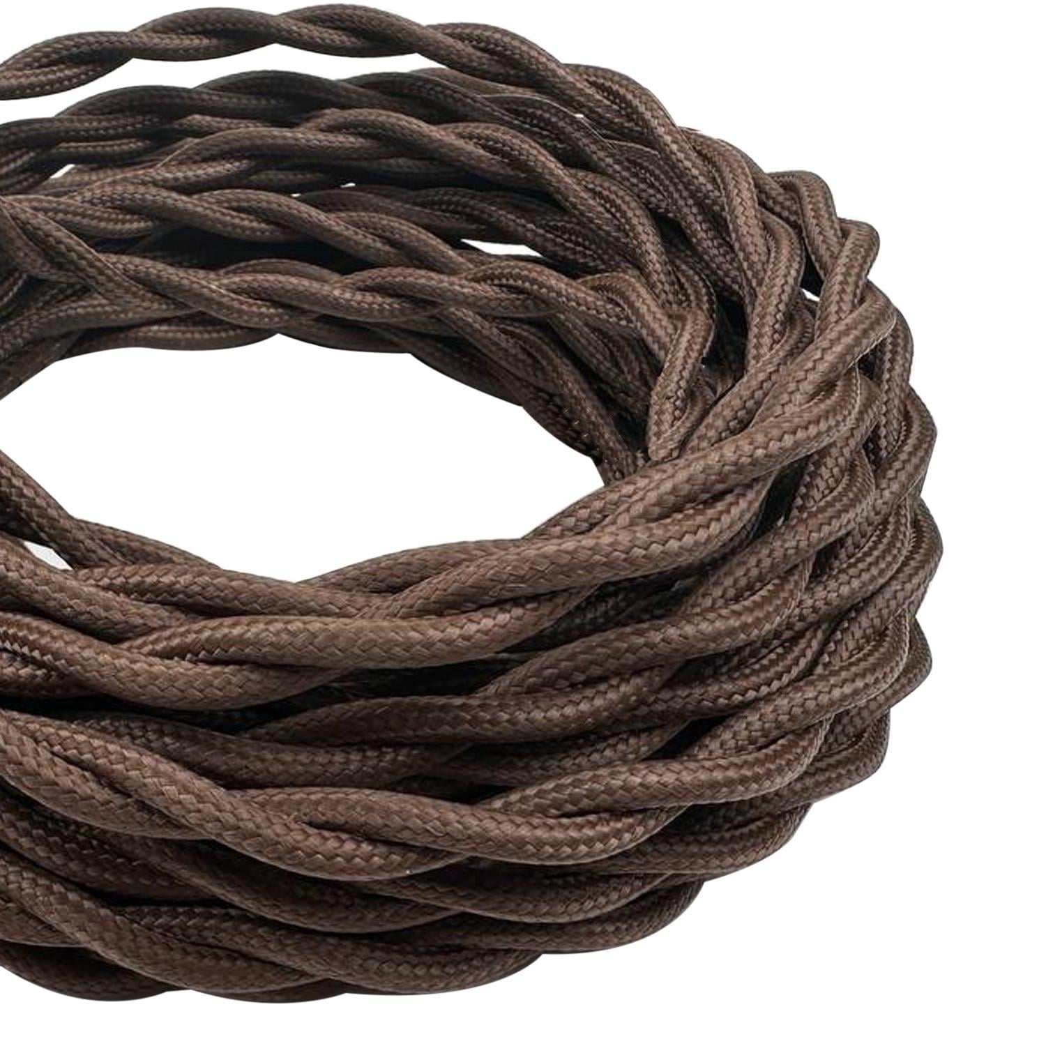 Провод витой Premium 3-жильный (ДСТУ) в тканевой оплетке 3х2,5мм Коричневый