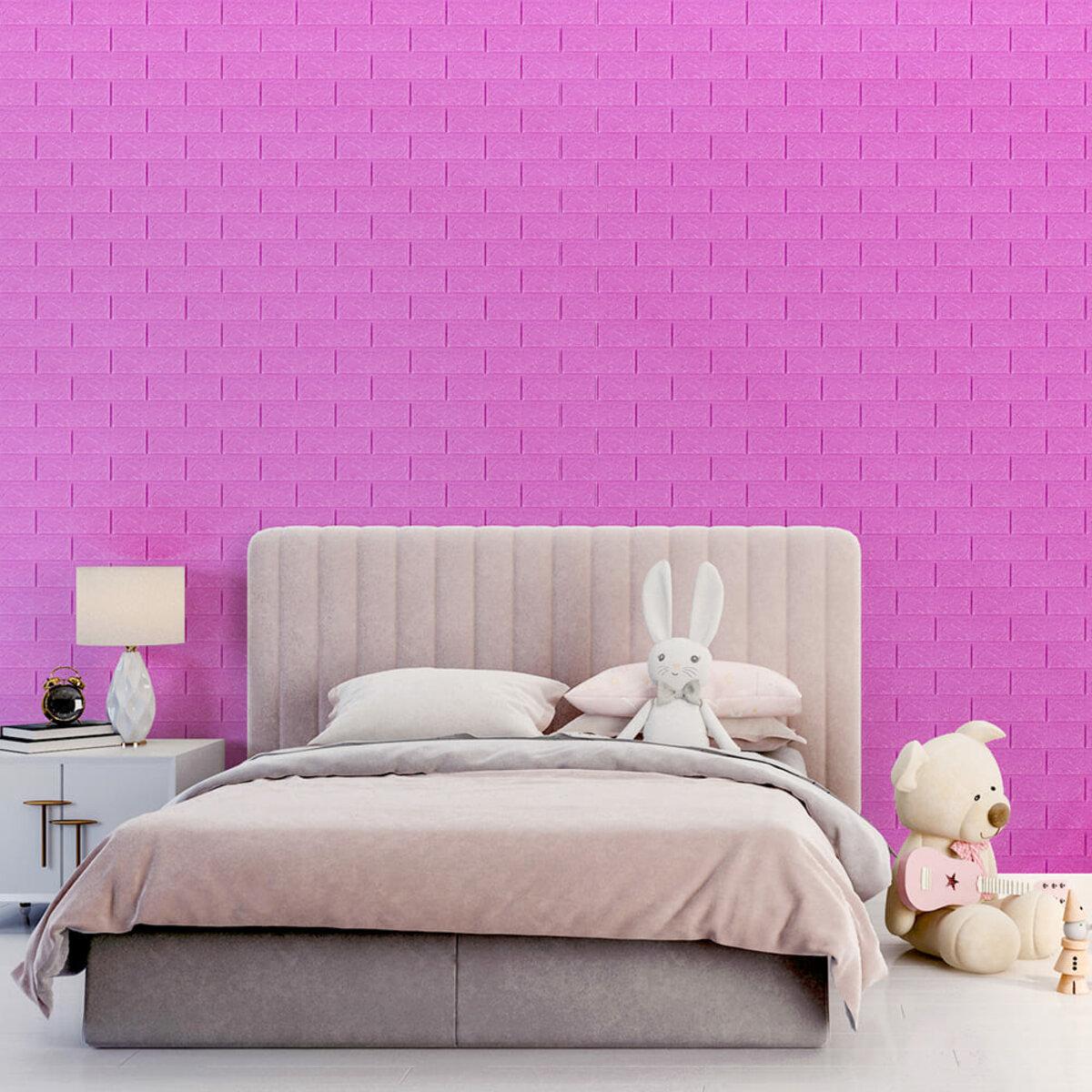 Панель самоклеюча у формі цегли 14-5 700х770х5 мм Пурпурний SW-00001334 - фото 5 Панель самоклеюча у формі цегли 14-5 700х770х5 мм Пурпурний SW-00001334 - фото 5