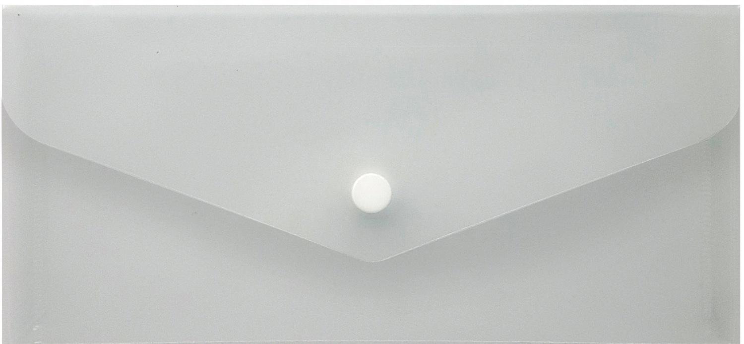 Папка-конверт Economix на кнопці E65 пластикова глянецева Прозорий (E31306-00)