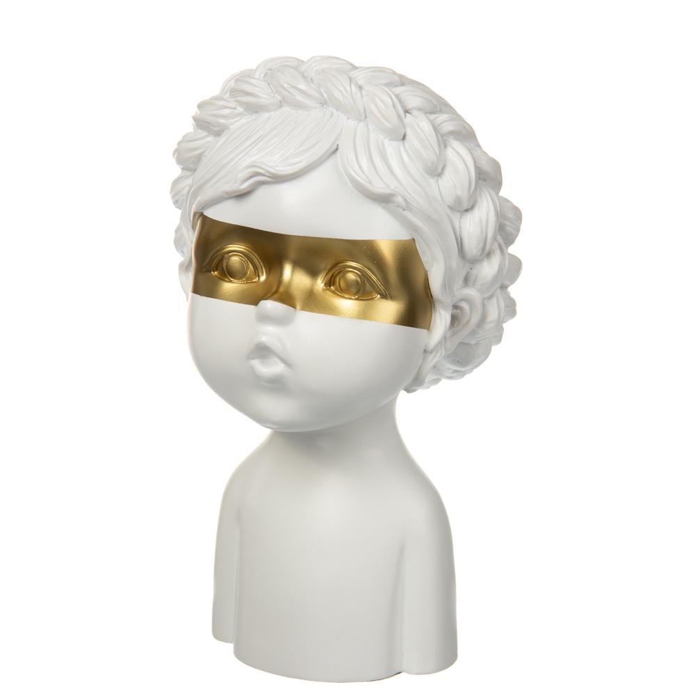 Статуэтка Light House Девочка в Золотой маске 23 см Белый (8700-008)