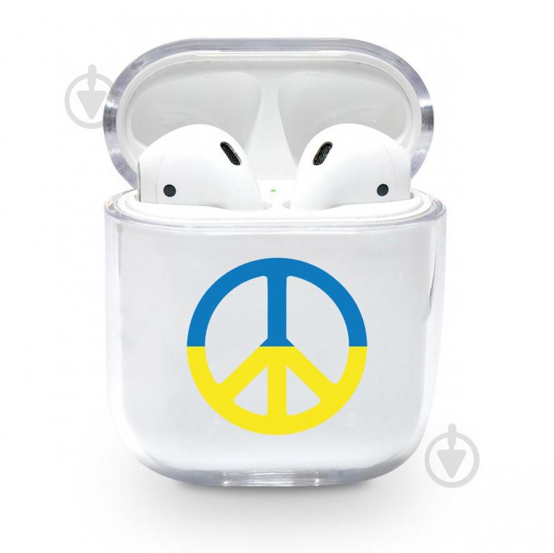 Прозрачный силиконовый чехол Apple AirPods с рисунком - Мир (KAP1202)