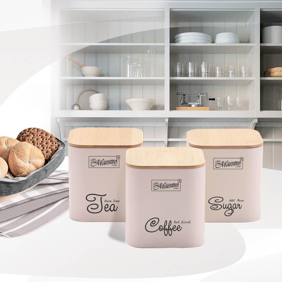 Набор емкостей Maestro MR-1775-3S-IVORY 3 пр. (114916)