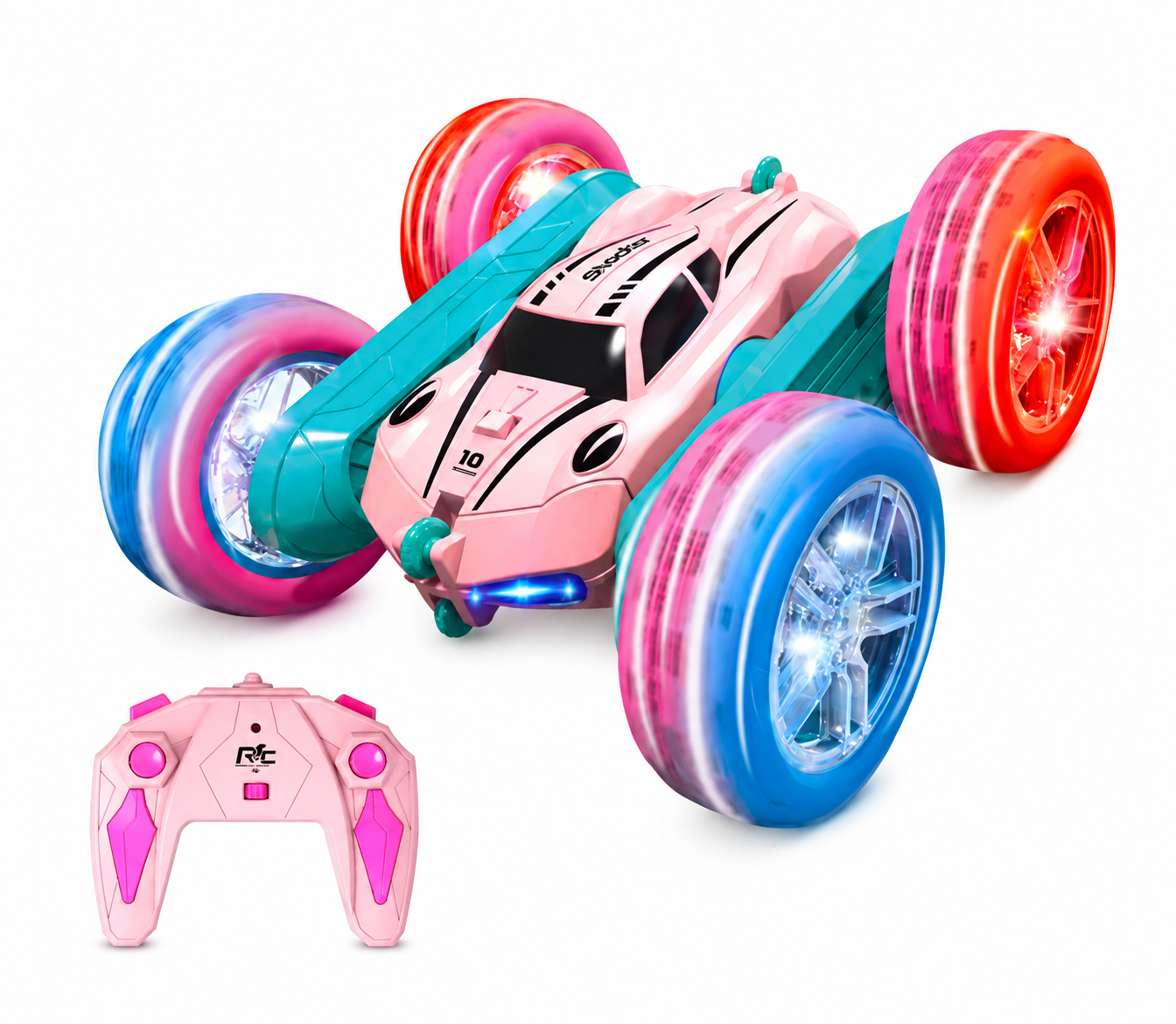 Машинка трюковая Twist CAR Soli 2.4Gc на пульте радиоуправления YKC0013 Голубо-розовый