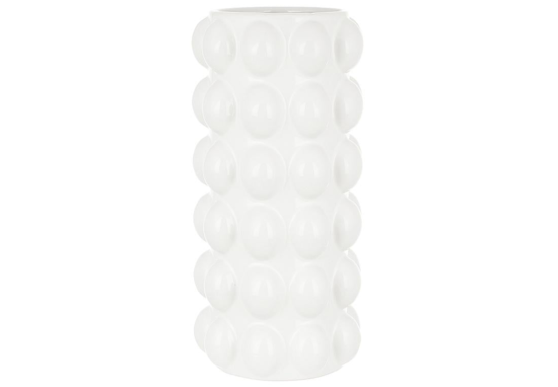 Ваза керамическая BonaDi с выпуклым декором 30 см Белый (739-132) Ваза керамическая BonaDi с выпуклым декором 30 см Белый (739-132)