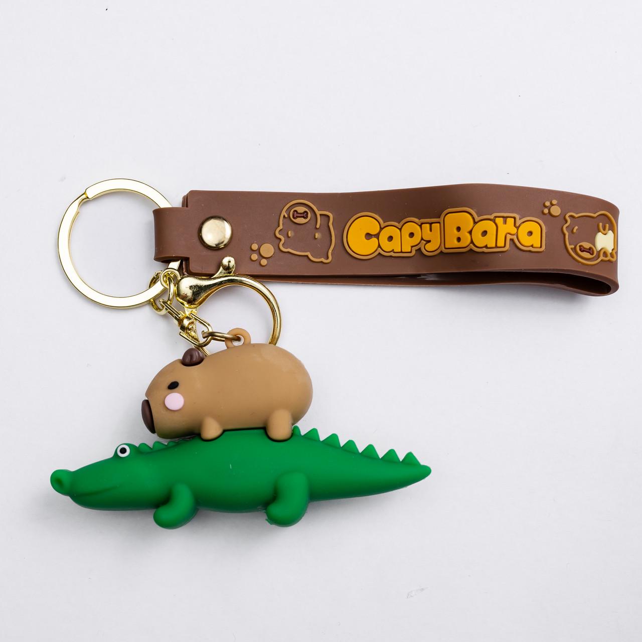 Брелок для ключей Капибара на крокодиле 5х3х4 см (HP-55-24CROC)