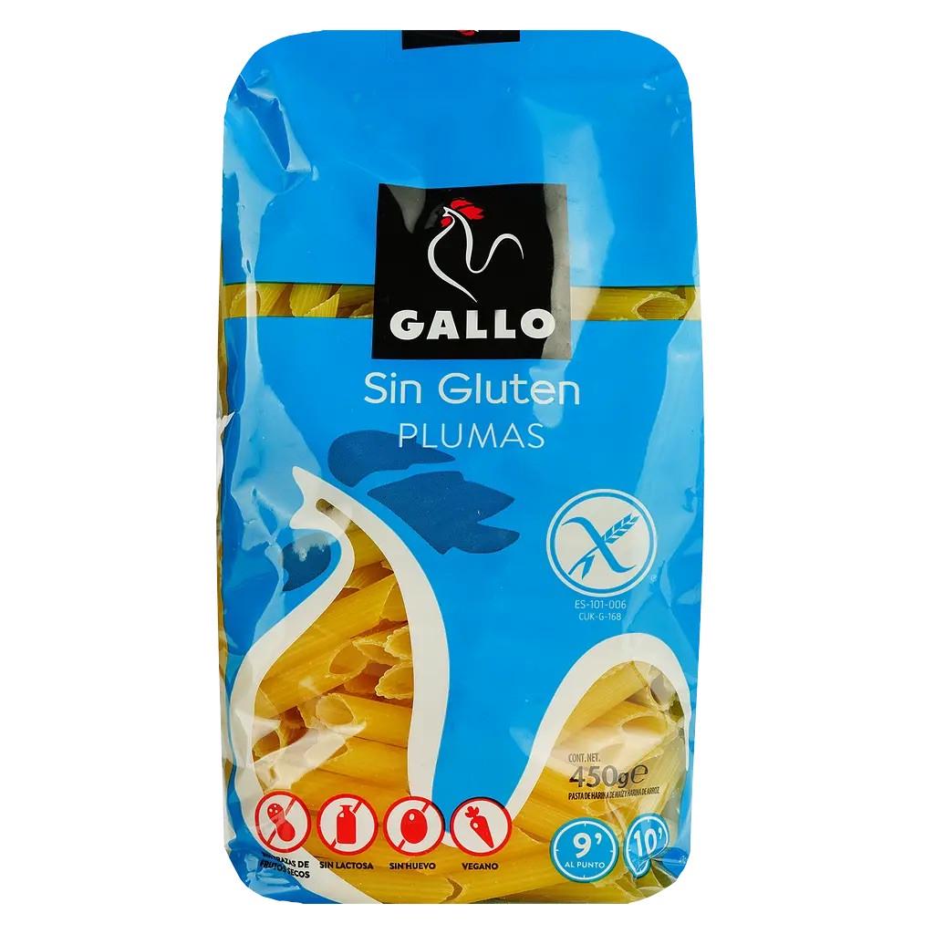 Макарони Gallo Plumas Sin Gluten без глютену 450 г