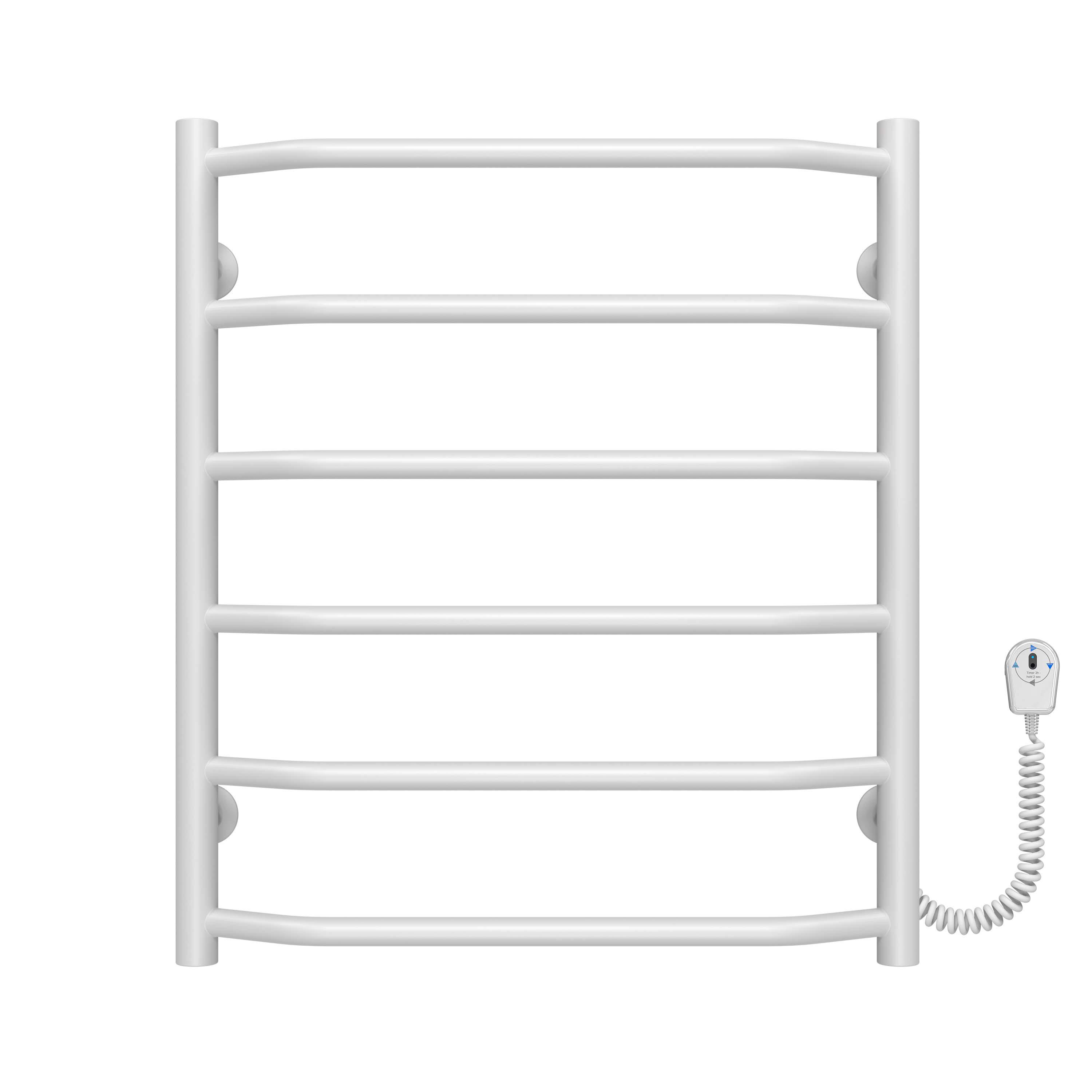 Рушникосушарка електрична Deffi Трапеція П6 EF16 праве підключення нержавіюча сталь 500х600 мм Білий (C.TR.60.50.6.E.W.R.5)