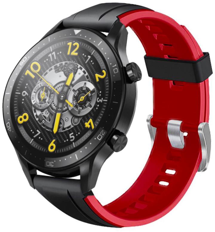 Ремешок Coholl для Realme Watch S Pro 22 мм Black/Red (22612-44)