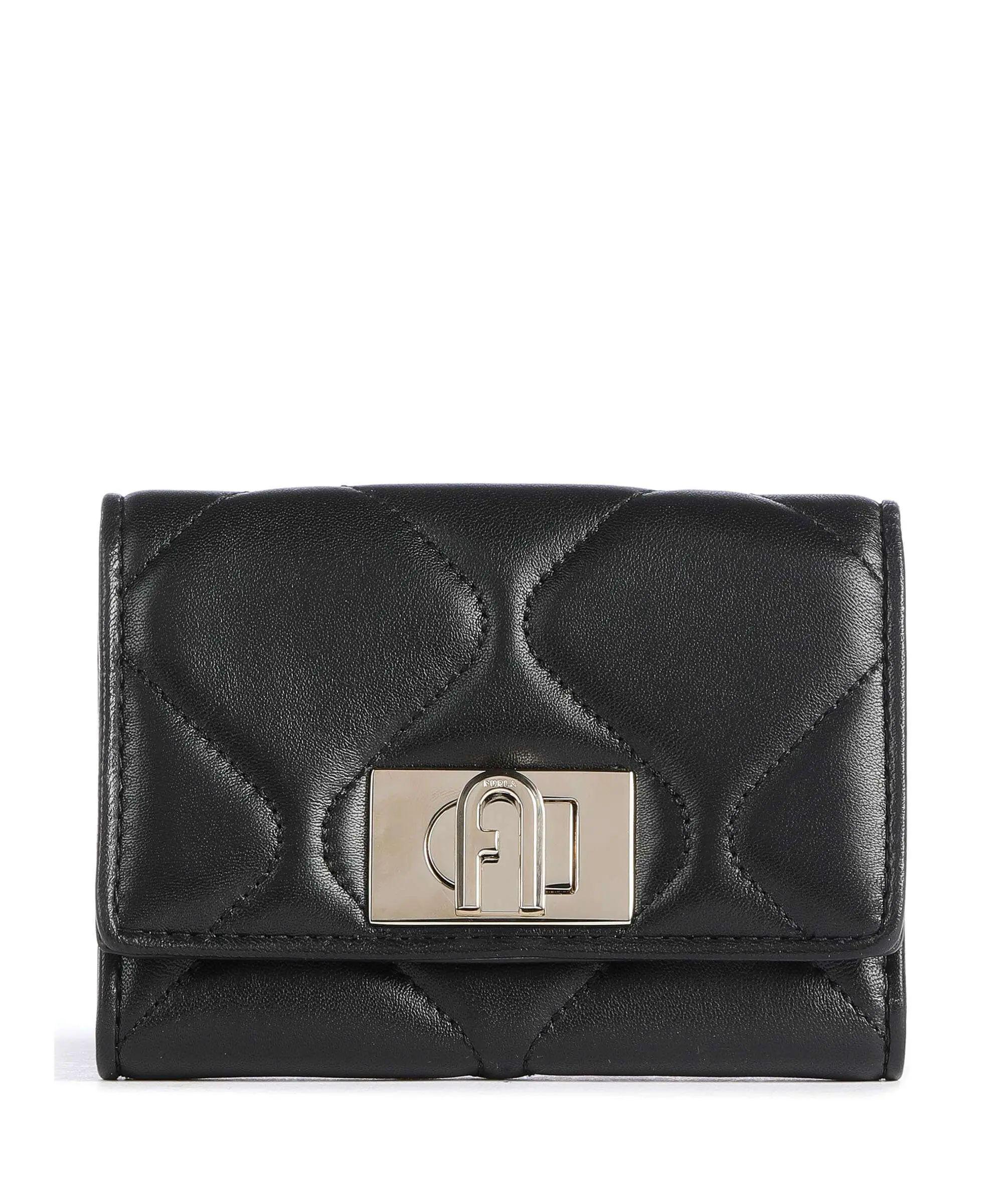 Кошелек женский кожаный для карточек Furla 1927 M Compact Wallet Черный