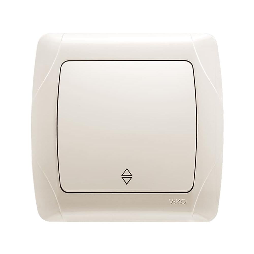 Вимикач одноклавішний прохідний Viko Carmen Кремовий (90562004) Вимикач одноклавішний прохідний Viko Carmen Кремовий (90562004)