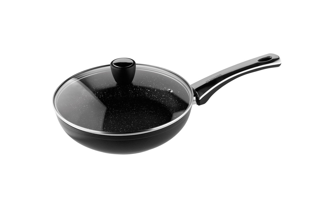 Сковорода с крышкой Vinzer 89434 Granite Induction Line 24 см (8170)