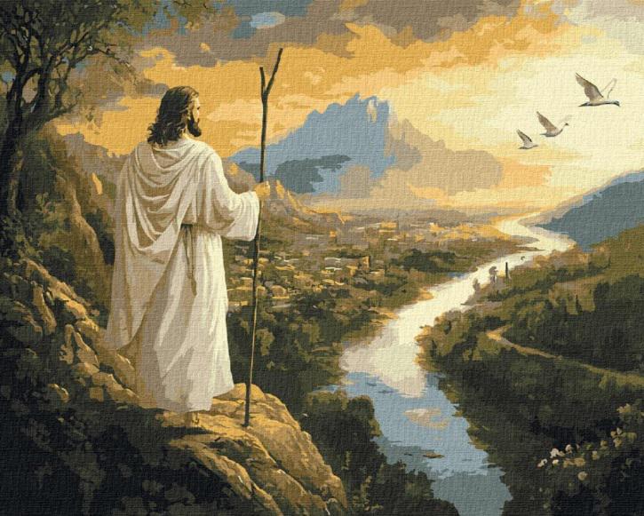 Набір для розпису по номерах Ideyka Погляд Спасителя КНО2571 40x50 см (MTT-196096)