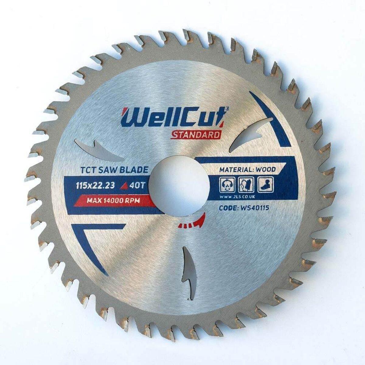 Пильный диск по дереву WellCut Standard 115х22,23 мм 40T 100 шт. (017975)