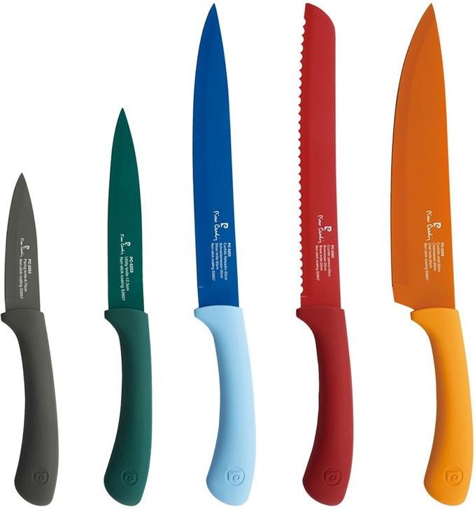 Набір кухонних ножів Bergner Bright з антибактеріальним покриттям 5 пр. (PC-5253)