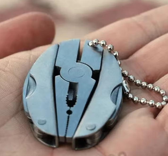 Брелок-мультитул кишеньковий міні нержавіюча сталь з чохлом (ce0d5594) - фото 4