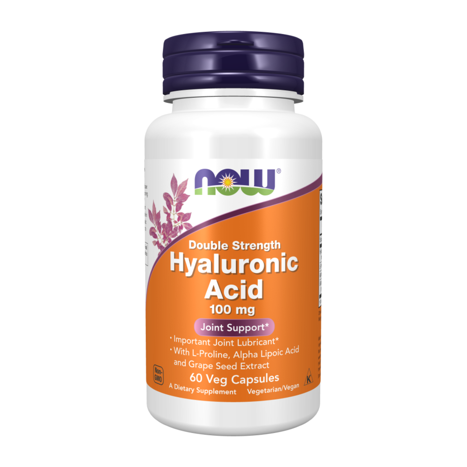 Гиалуроновая кислота Now Hialuronic Acid 100 мг 60 капсул