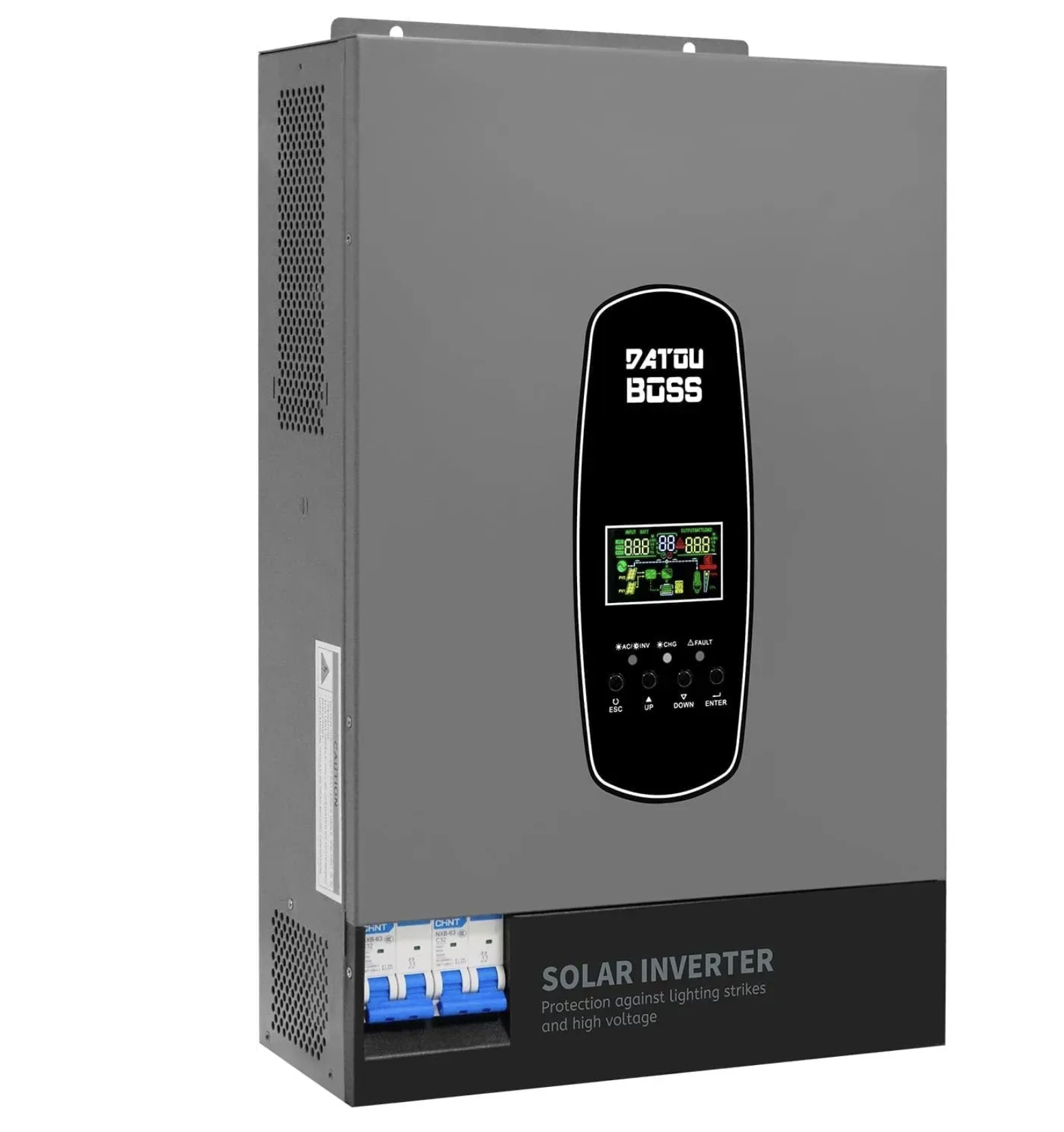 Інвертор гібридний DATOU BOSS для сонячних систем з дисплеєм чиста синусоїда 48В 6,2кВт (143)
