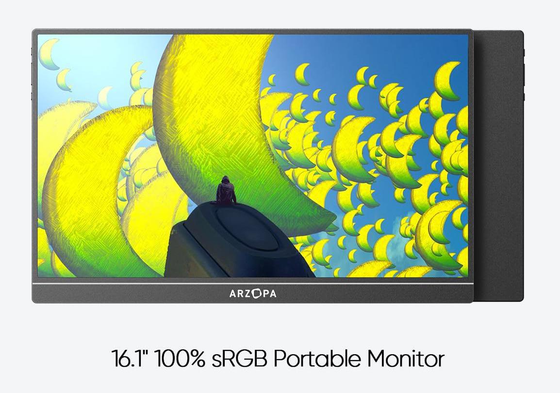 Монітор портативний ARZOPA 16.1" sRGB 1920×1080 FHD IPS підтримкою HDMI/Type-C/USB-C ігровий екран Eye-Care для ноутбука/ПК/Mac/PS3/4/5 /Xbox - фото 3 Монітор портативний ARZOPA 16.1" sRGB 1920×1080 FHD IPS підтримкою HDMI/Type-C/USB-C ігровий екран Eye-Care для ноутбука/ПК/Mac/PS3/4/5 /Xbox - фото 3