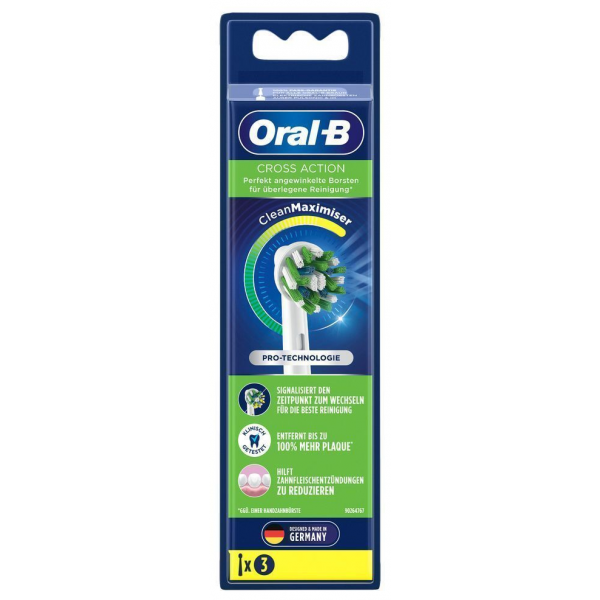 Насадки для електричної зубної щітки Oral-B Cross Action EB 50 RB Clean Maximiser 3 шт.