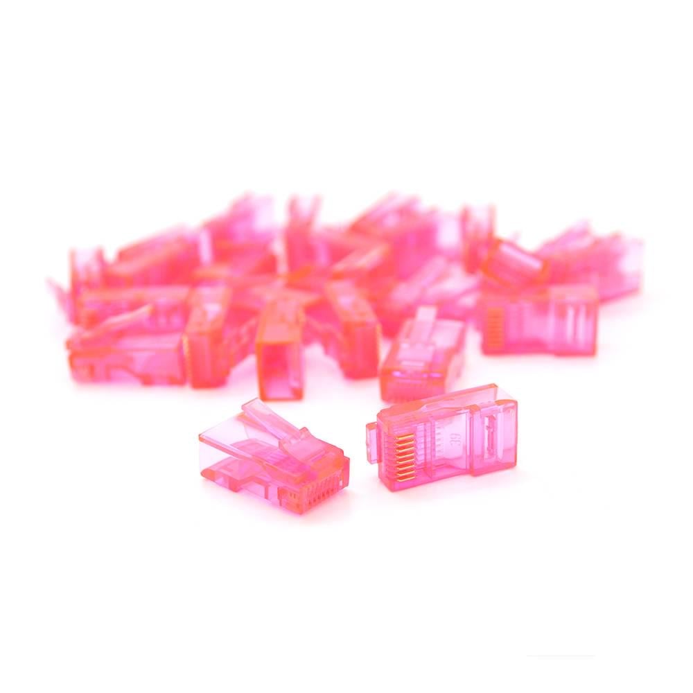 Конектор Ritar RJ-45 8P8C UTP Cat-5 100 шт./уп. Q100 Pink Конектор Ritar RJ-45 8P8C UTP Cat-5 100 шт./уп. Q100 Pink