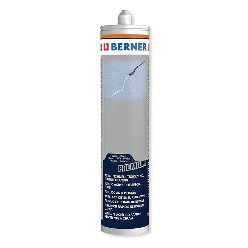 Водостойкий акриловый герметик Berner 310 мл (372784)