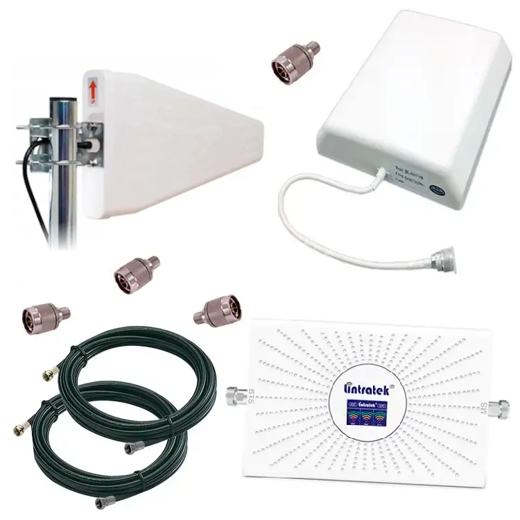 Комплект підсилювача зв'язку та інтернету Lintratek AA-23F-GDW всечастотна направлена та внутрішня антени 70 дБ (30462061)