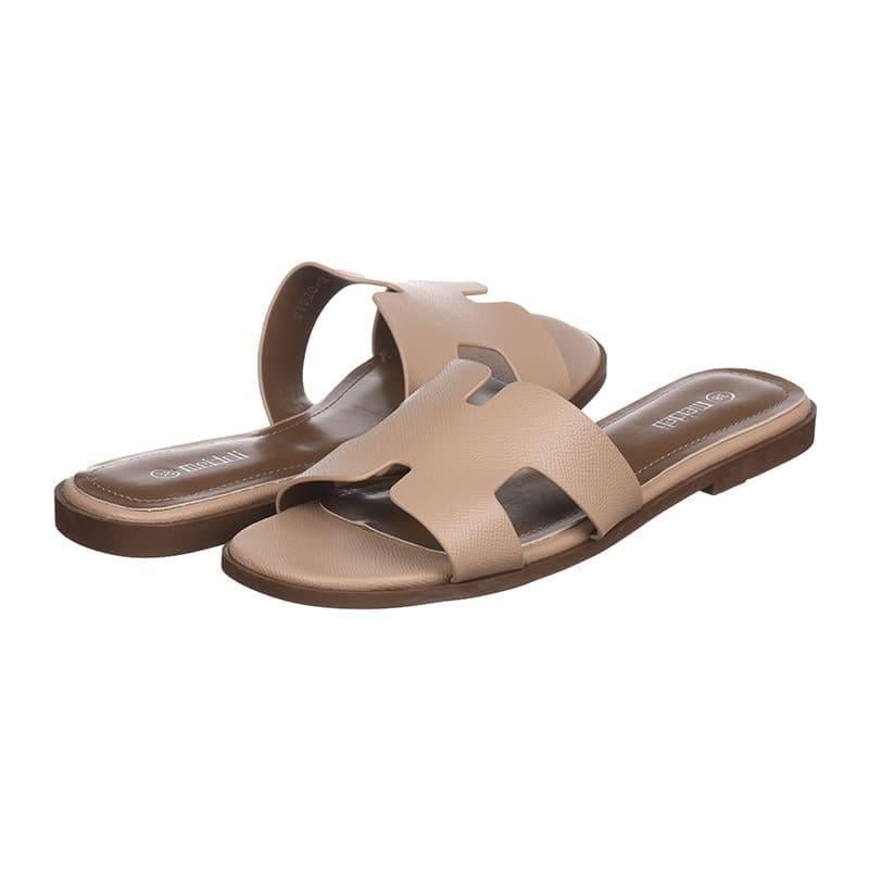 Шлепанцы женские MeiDeli W1920-3 с искусственной кожи р. 36 Бежевый (50025)