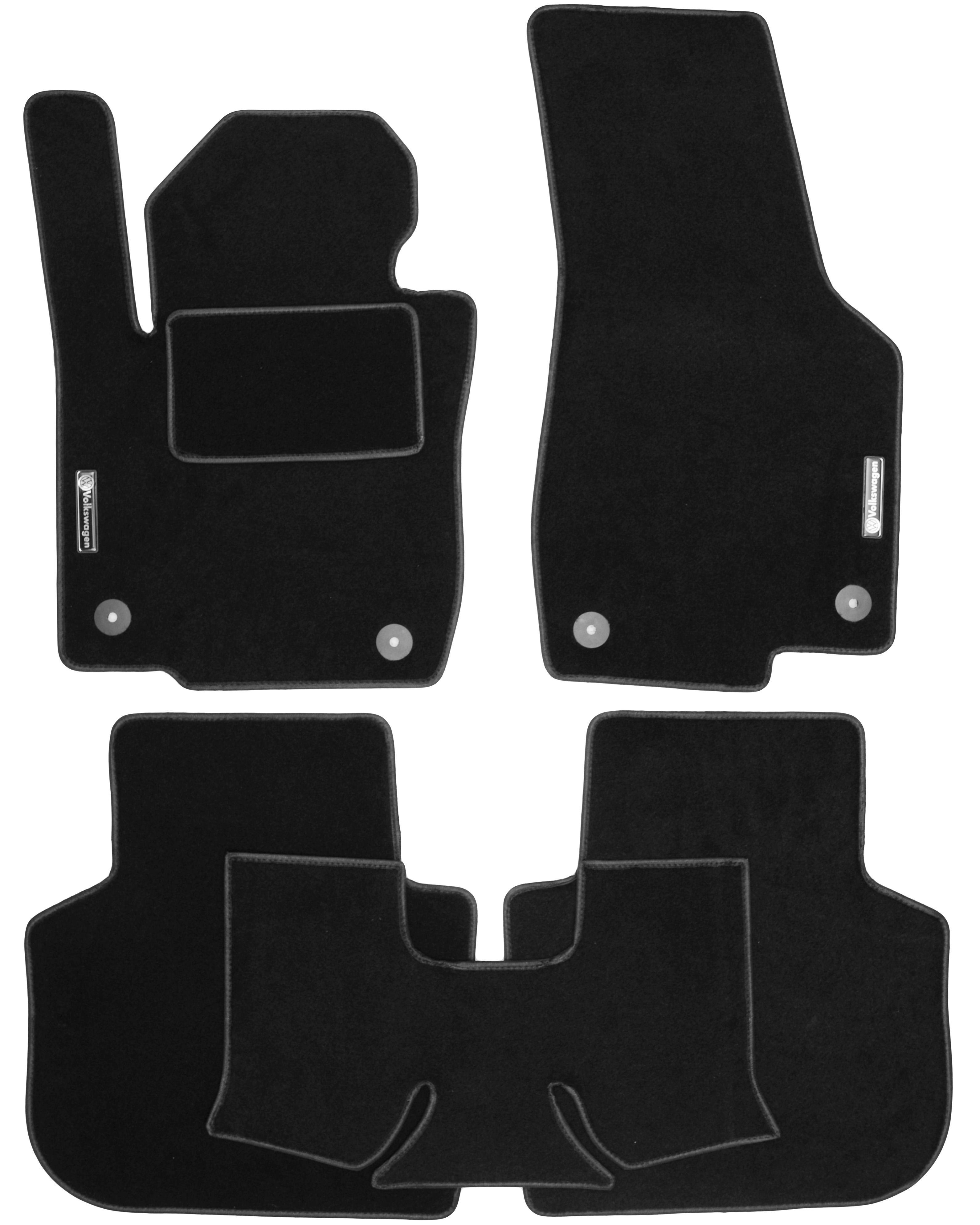 Коврики в салон для Volkswagen Passat USA 2011-2019 текстильные Черный (155679)