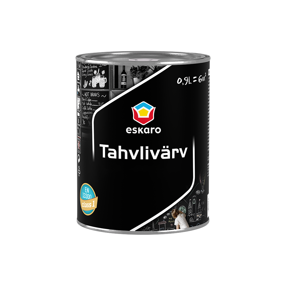 Эмаль акриловая для школьных досок Eskaro TAHVLIVARV 1 л Черный (2575003774)