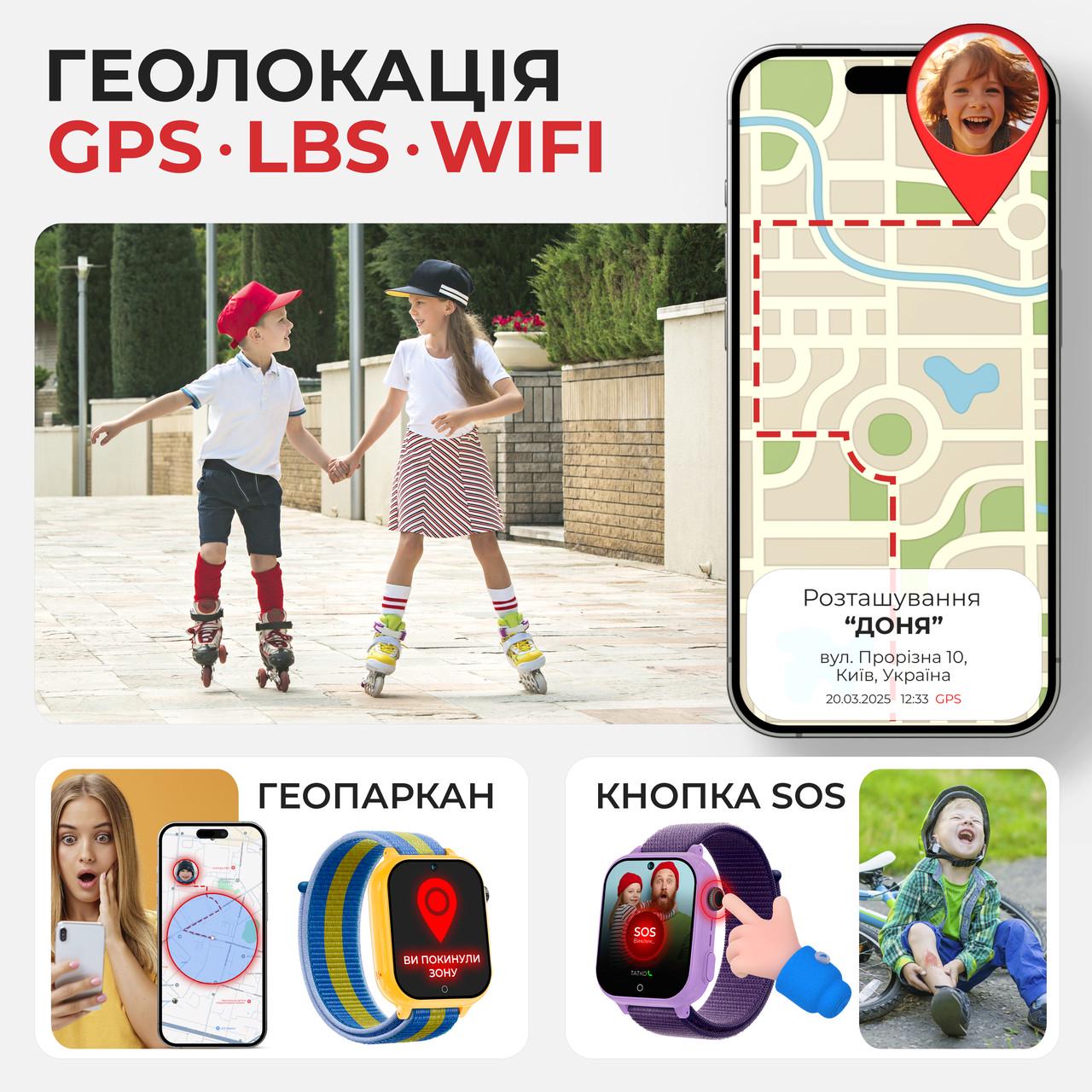 Смарт-часы детские JETIX G100 4G со сменным корпусом в комплекте Розовый/Сиреневый/Желто-синий (G100) - фото 5