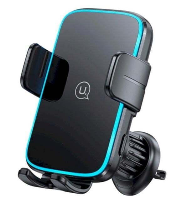 Тримач для телефону з бездротовою зарядкою Usams CD230 15W Wireless Charging Car Holder Air Vent Black