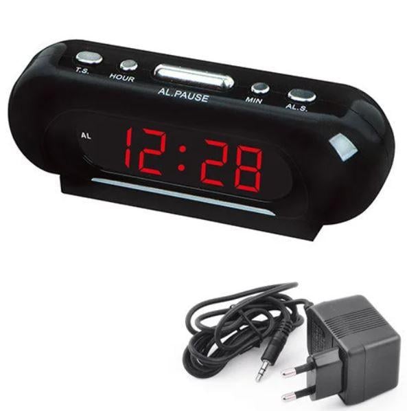 Часы настольные VST 716-1 с красной подсветкой