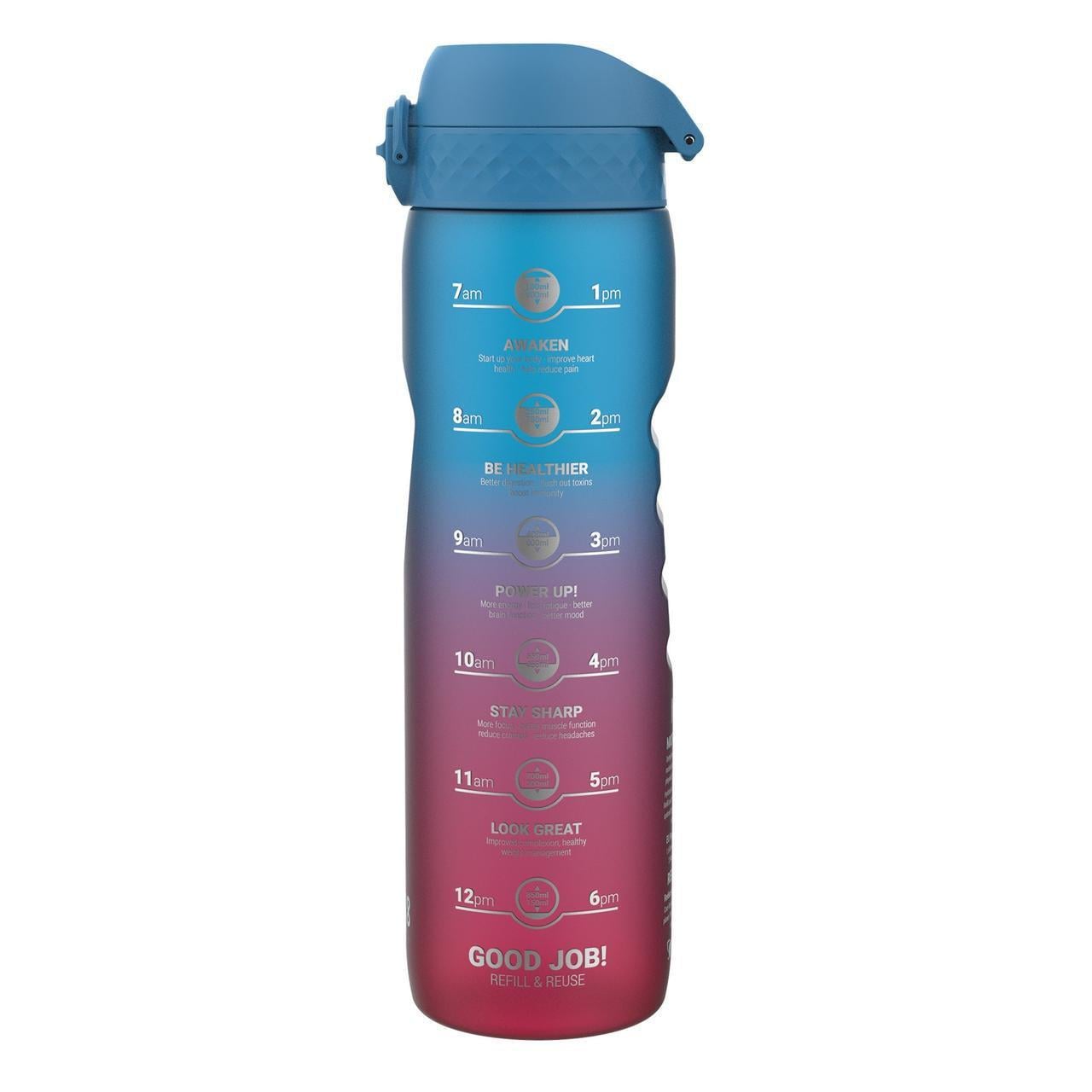 Пляшка для води ION8 BPA Free Times To Drink Еко BPA Free 1000 мл Blue/Pink Пляшка для води ION8 BPA Free Times To Drink Еко BPA Free 1000 мл Blue/Pink