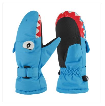 Детские варежки Акула с веревкой и ремешком для фиксации М Синий (ЗП-1003-32) Детские варежки Акула с веревкой и ремешком для фиксации М Синий (ЗП-1003-32)