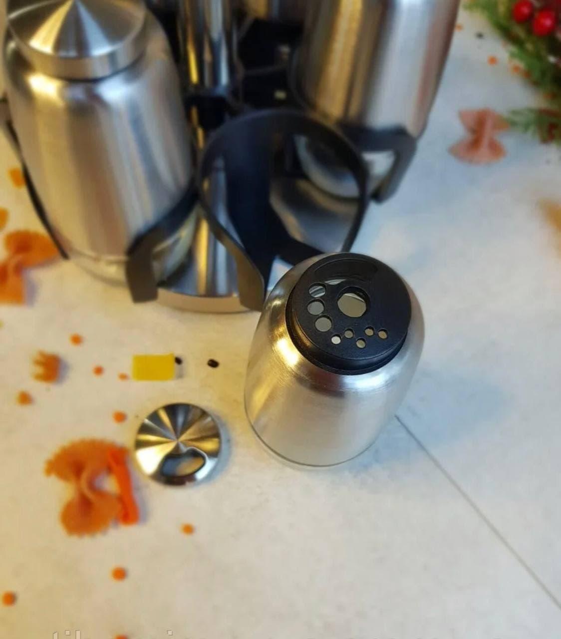 Набор емкостей для специй Frico FRU-129 на круглой подставке из нержавеющей стали 6 шт. (2530556585) - фото 5